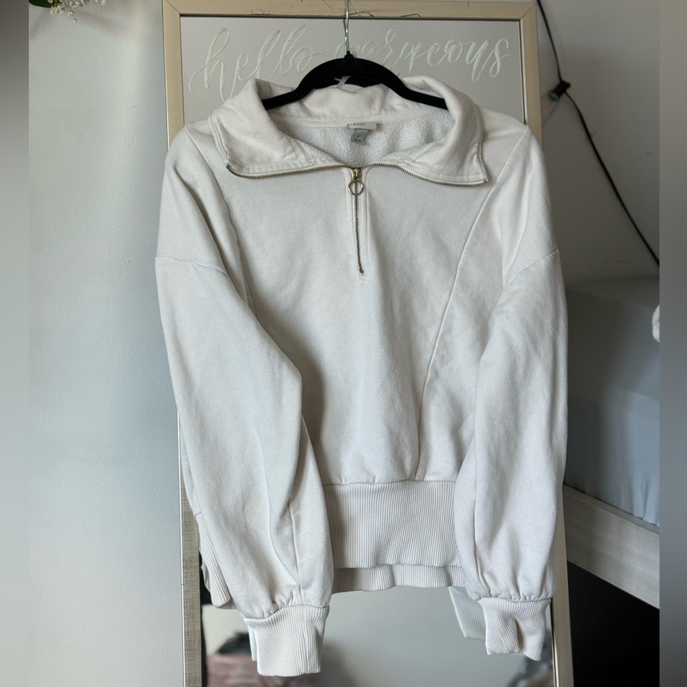 All in Motion Cream Quarter-Zip Sweatshirt